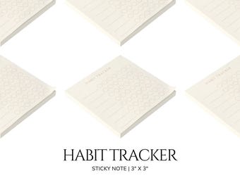 Habit Tracking Sticky Notes Habit Note Pad Habit Tracker Daily Sticky Notes Aesthetic Pocket Habit Tracker Notepad Cute Sticky Notes