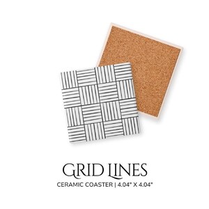 Minimalist Ceramic Coaster Modern Drink Coaster One of a Kind Housewarming Gift Party Favor Square Coaster