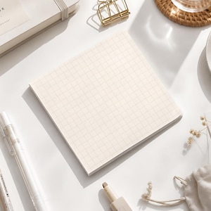 Tiny Grid Notes Lined Grid Notepad Studying Tool Writing Pad Journaling Supply Graph Paper Minimalist Daily Planner Pad Math Grid Paper