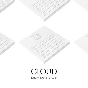 Daily To Do List Sticky Notes Checklist Cute Cloud Sticky Note with Cloud Bullet Points Planner Note Pad for Bullet Journal Supplies Planner
