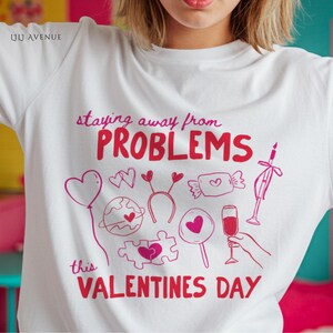 Galentines tröja Galentine present bästa vän alla hjärtans dag flickor Galentine social klubb tröja matchande kvinnor tröja Galentine gänget