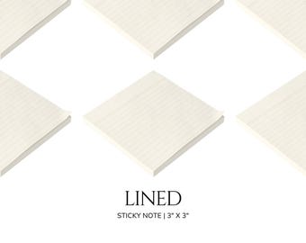 Lined Sticky Notes Office Supplies Note Pad Planning Essentials School Supplies Notepad Small Lines Notepad Stationery Items Planner Gift