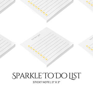 Bullet Journal To Do List Sticky Note Sparkle Note Pad Notes To Do Post Its Daily Checklist Minimalist To-Do List Pad