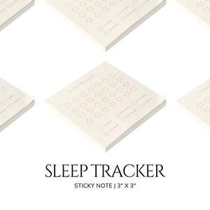 Star Sleep Tracker Sticky Note als fitnessbijlagen voor wellnessdagboekpagina's Slaapgewoonte-trackerlogboek Slaapbewaking Slaapplannerbenodigdheden