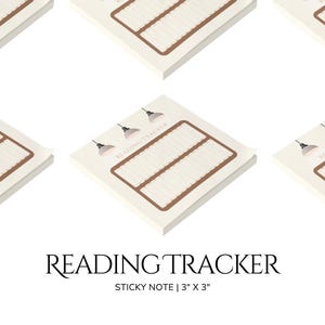 Book Tracker Pad Reading Tracker Bookshelf Sticky Notes for Bookworms, Book Clubs, Readers & Library Organization