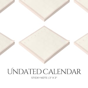 Mini Undated Calendar Memo Pad Sticky Mini Calendar Sticky Note Planner Note Pad Tiny Notepad Monthly Sticky Note Routine Journal Supplies