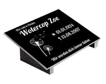 Grabplatte mit Inschrift GRANIT, personalisierbar Gedenktafel für Urnengrab, Grabstein für 1-2 Pers., N7