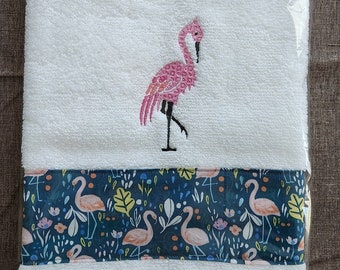 Pink Flamingo Towel - Hostess Gift - Housewarming Gift - Gift for Mom - Birthday Gift for Mom - Gift for Woman