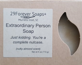 almond soap, funny gift for coworker, funny men's gift, funny birthday gift for men or women, funny soap, funny housewarming gift