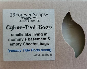 Internet Troll Soap - Cyber-Troll Soap - Smells like living in mommy's basement, geek soap, co-worker gift, gift for IT, gift for computer p