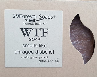 WTF gift soap, honey soap, funny gift for boss, funny gift for coworker, funny soap gift, funny 40th, 50th birthday, funny grab bag gift