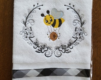 Beekeeper gift towel, gardener's gift towel, bee towel, animal lover towel, butterfly towel