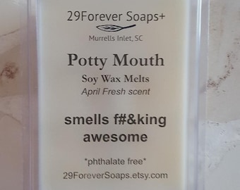 Potty Mouth Soy Wax Melts, gift for potty mouths, curse words gift, swear words gift, funny gift for people with bad mouths