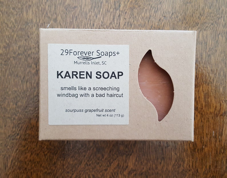 Karen Soap, Karen gift, funny soap, funny Karen soap, funny gift for her, funny gift for best friend, funny gift for co-worker, grab bag gif image 1