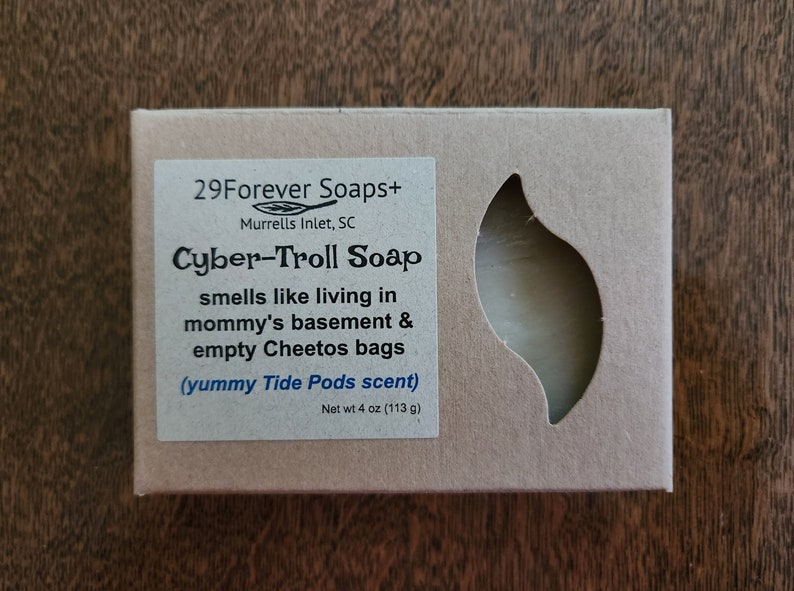 Internet Troll Soap Cyber-Troll Soap Smells like living in mommy's basement, geek soap, co-worker gift, gift for IT, gift for computer p image 1