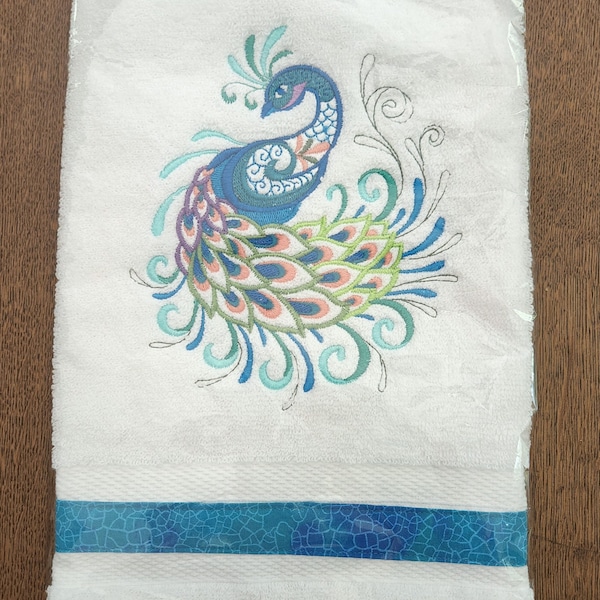 Peacock Blue Hand Towel main image 1