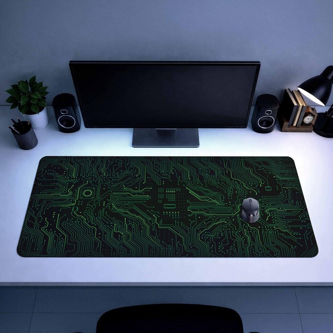 Computer Building Bench Mat Circuit Board Desk Mat Green Black Gaming Deskmat Computer Work Mat - Etsy