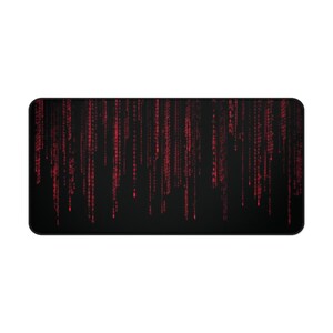 Matrix Code Schreibtischmatte Rot Binär Code Gaming Schreibtischmatte Rot Arbeitsmatte Bild 7