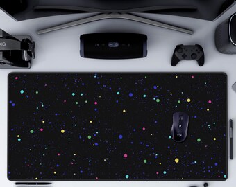 Paint Drips Multicolor Desk Mat Paint Splashing Gaming Mousepad Work Desk Mat
