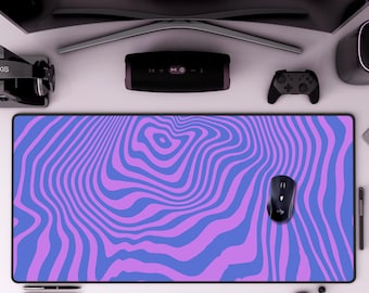 Warped Pastel Stripes 2 - Office | Work Desk Mat