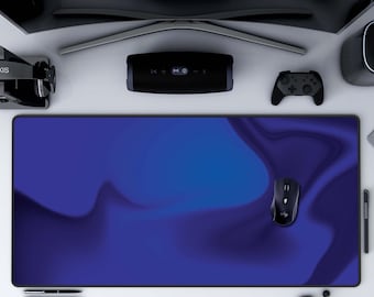 Blue Wave Schreibtischmatte Gewellte Gaming Schreibtischmatte Blaue Arbeitsmatte