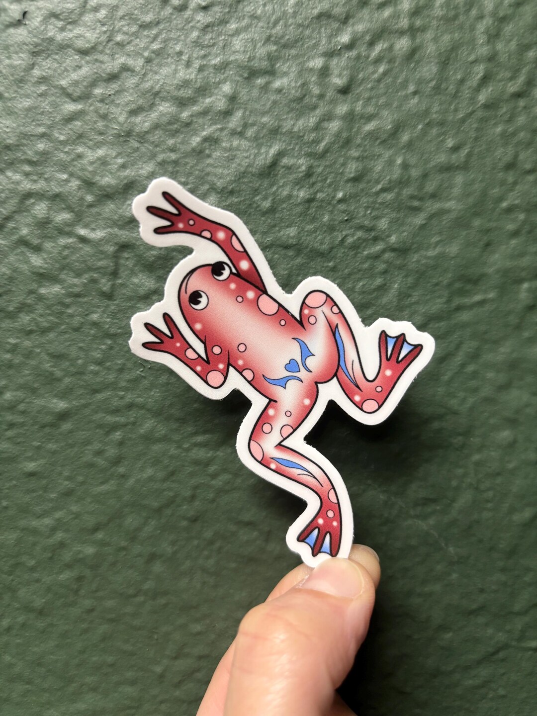 Tattooed Frog Vinyl Sticker, Funny Laptop Decal - Etsy