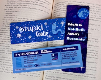 Ice Planet Alien Romance Themed Bookmarks