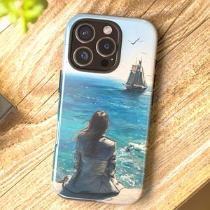 iPhone Case ocean waves, Tough Cover, Protective Case, Unique phone case Gift for her, iPhone 16 15 14 13 12 11 Pro Max, phone case gift