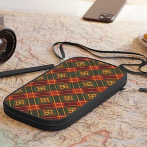Passport Brieftasche, Reisebrieftasche, Reisepass, Florales kariertes Design, Geschenk für Fernweh-Reisende, Urlaubszubehör, Passhülle
