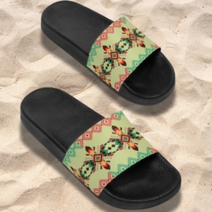 Mexican Folk Art Slide Sandals: Colorful Summer Footwear