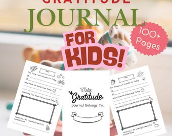 Printable Gratitude Journal for kids - Digital Journal Pages, Mindfulness Pdf Activity For Daily Reflection