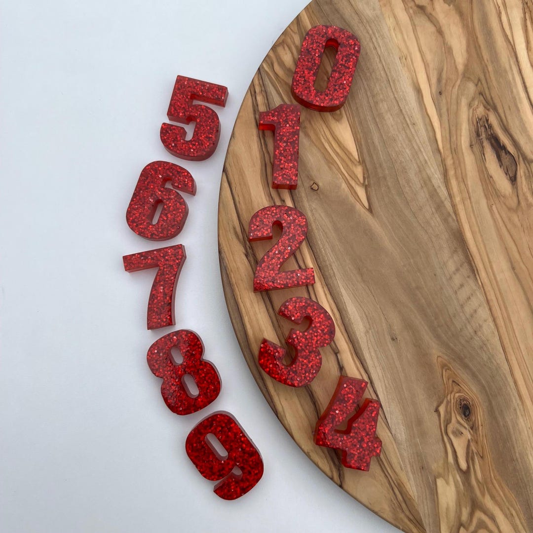 Valentines Day Number Set Sensory Resin Numbers Play Sensory Bin ...
