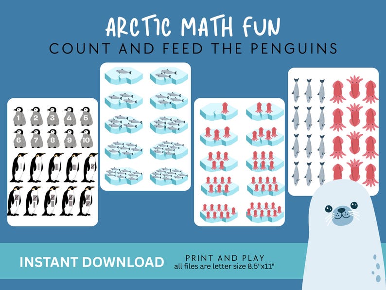 ARCTIC Math Activity Printable Pack - Etsy Canada