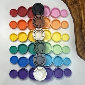 Nesting Sensory Bowls: Rainbow Stacking Cups for Toddler Play