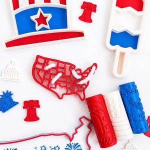 4th of July Sensory Bin Accessories Preschool Trays Rollers Counting Fine Motor