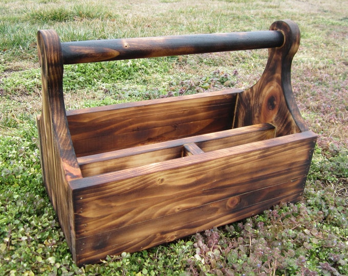 Wood Tool Box Country Decor Rustic Lodge Wooden Tote - Etsy