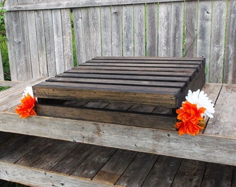 Rustic Wood Crate Cake Stand - Fall Wedding Decor