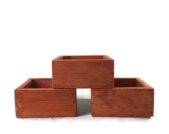 Succulent Planters Set of 3 Boxes - Garden and Home Decor - Christmas Gifts