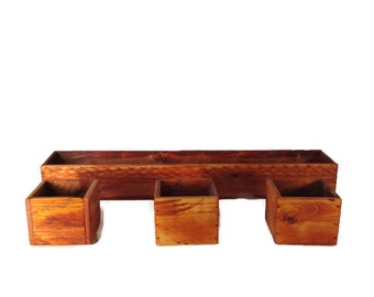 Reclaimed Wood Wedding Centerpiece Set: Rustic Table Decor