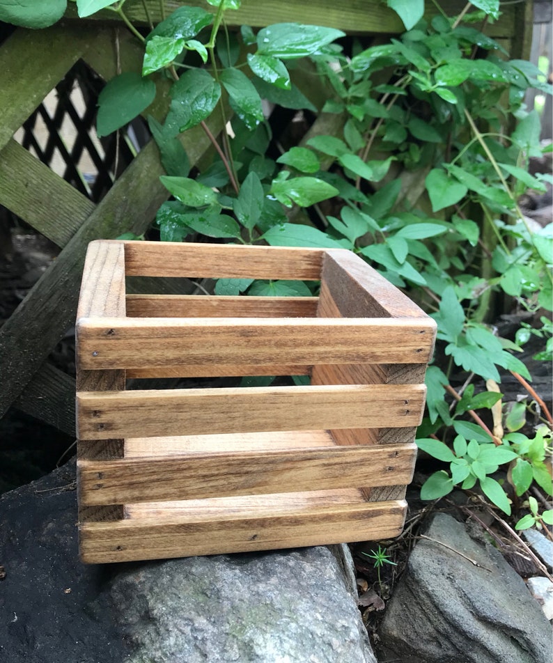 Small Wood Crates Set of Two Centerpiece or Planter Etsy