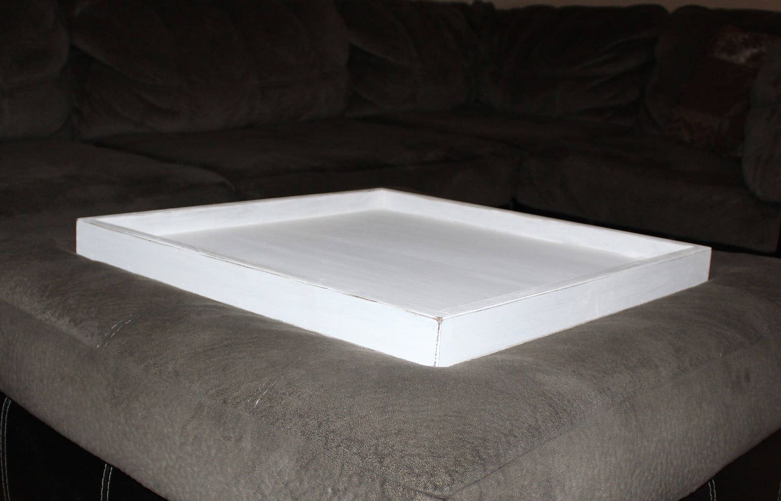 Rustic Coffee Table Tray Lodge Decor Torched Wood Etsy