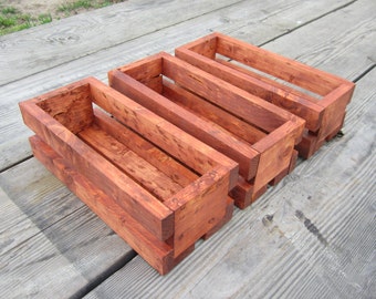 3 centros de mesa hechos con cajas de madera - Decoración de bodas campestres - Baby shower - Centros de mesa