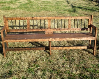 Extra Long Reclamed Wood Bench -  Rustic Furniture For indoor or outdoors - Garden Bench