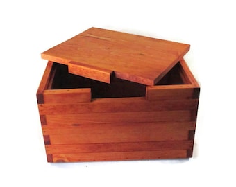 Large Wood Memory Box For Keepsakes or Storage