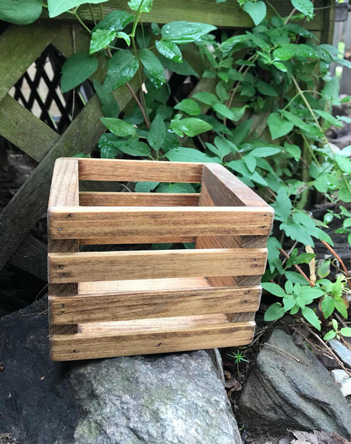 Wood Crate Rustic Wedding Decor Wooden Mason Jar Crates Etsy