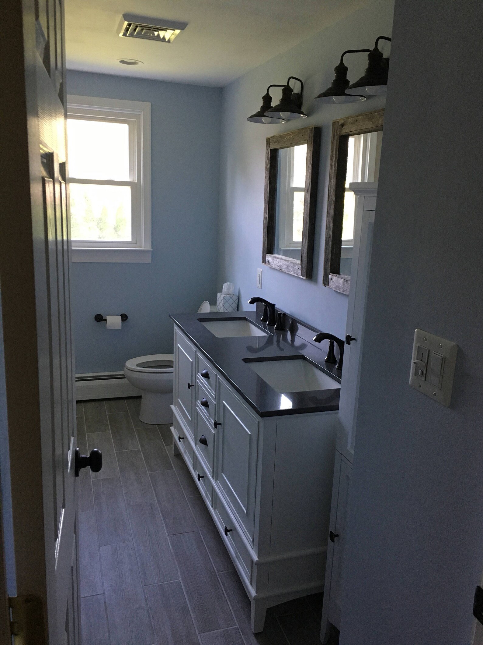 Double Sink Bathroom Mirror Set 2 Reclaimed Wood Mirrors Etsy