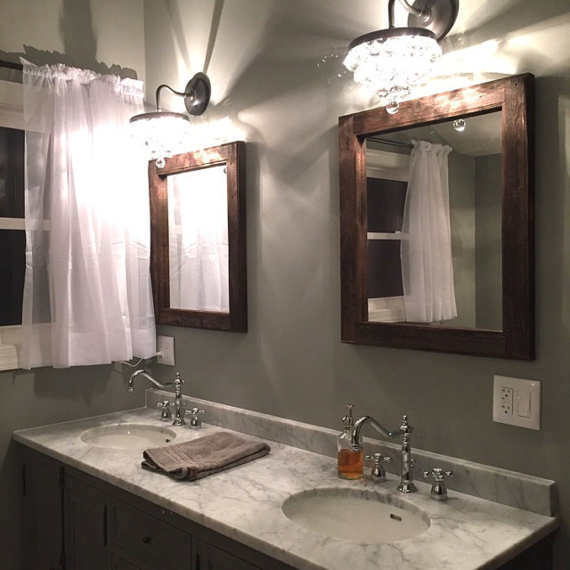 Mirror Set Double Sink Bathroom 2 Reclaimed Wood Mirrors Etsy