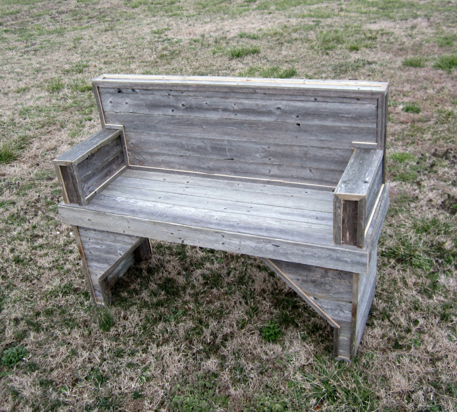 Reclaimed Wood Garden Bench Patio Furniture Indoor Outdoor Etsy