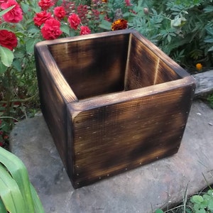 Rustic Wedding Centerpiece - Wood Gift Box - Planter