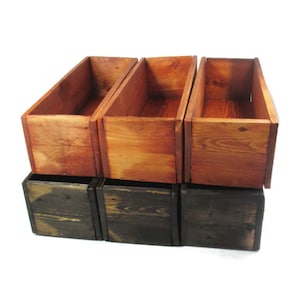 Wedding Table Decor -  6 Wood Centerpiece Boxes - Reclaimed Wood Box